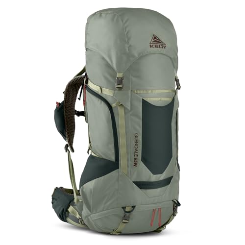 Image of Kelty Glendale 65L to 105L Internal Frame Backpack - Multi-day Backpacking Thru Hiking Pack, Adjustable Suspension, Customized Fit (Sea Spray, 65L)