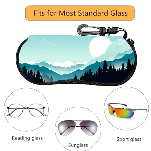 Image of Sunglass Case Soft Glasses Case 2 Pack Eyeglass Case With Hook Sunglass Organizer For Women