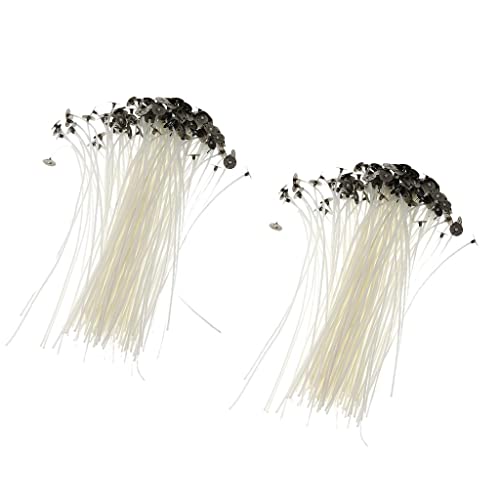 150 Mechas de Algodón Preenceras 15/20 cm con Sostenedor Metálico