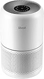 LEVOIT Air Purifier for Bedroom Home, CADR 187 m³/h, 80m², with Ultra Efficient HEPA & Carbon Filters removes Pollen Allergies Dust Smoke, Air Cleaner with Timer, Quiet 24dB Sleep Mode, Core 300 White