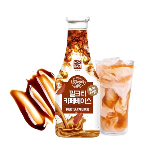 [Nokchawon] Korean Milk Tea Syrup Base, Black Tea Concentrate for Boba and Bubble Tea, Liquid...