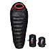 kowaku Sleeping Bag, Weather Resistance Outdoor Mummy Sleep Bag for Backpacking, Mountaineering, Camping Lightweight Sleeping Bag, Black 400g