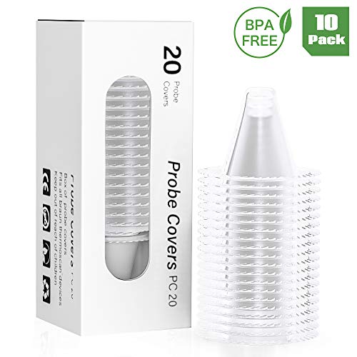 200 PCS Ear Thermometer Probe Covers Lens Filters Refill Caps Disposable Thermometer Covers for All Braun ThermoScan Models and Other Types of Digital Thermometers, BPA/Latex Free