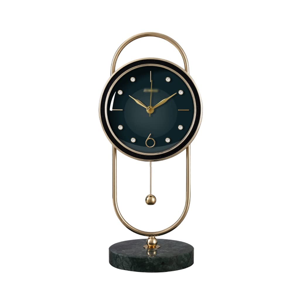 Reloj de mesa de lujo con péndulo elegante y adorno artístico moderno