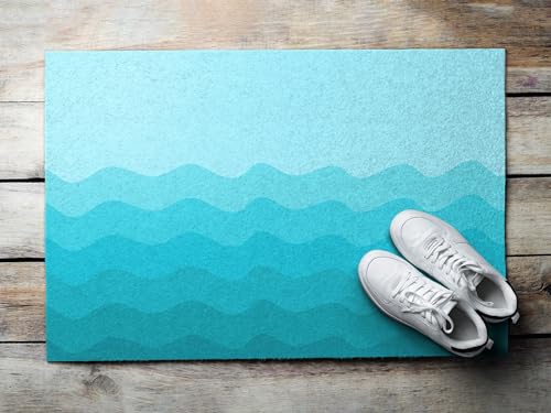 Paillasson 60x40cm tapis résistant de propreté maison Tulup géométrique