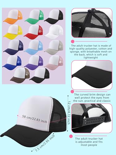 14 Piezas Gorra Trucker para Sublimación Unisex miniatura 2