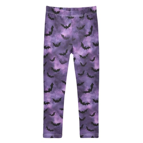 Girls Leggings Soft Toddler Ankle Length Bottoms Halloween Bats