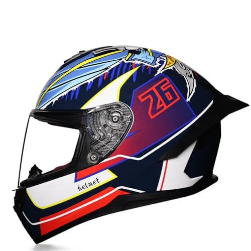 Full Face Helmet with Advanced Ventilation System Motorcycle Lightweight ABS Shell Helmets with Anti Fog Visor for Adult Urban Riding Adventure Scooters