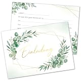 12pcs Einladungskarten Hochzeit Eukalyptus Motive Hochzeitseinladungskarten