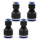 Bwintech 4 Pcs 8mm to 10mm Pneumatic Straight Reducing Push to Connect Adapter Quick Release Reducer Fittings (PG8-10)