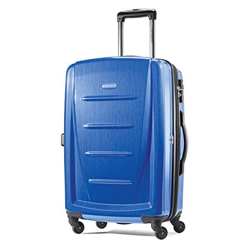 Image of Samsonite Winfield 2 Hardside Expandable Luggage with Spinner Wheels, Checked-Medium 24-Inch, Nordic Blue
