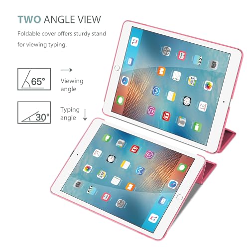 Image of ProCase Smart Case for iPad 9.7 Inch iPad 6th /5th Generation 2018 2017(Model: A1893 A1954 A1822 A1823), Ultra Slim Lightweight Stand Cover with Translucent Frosted Back -Melonpink