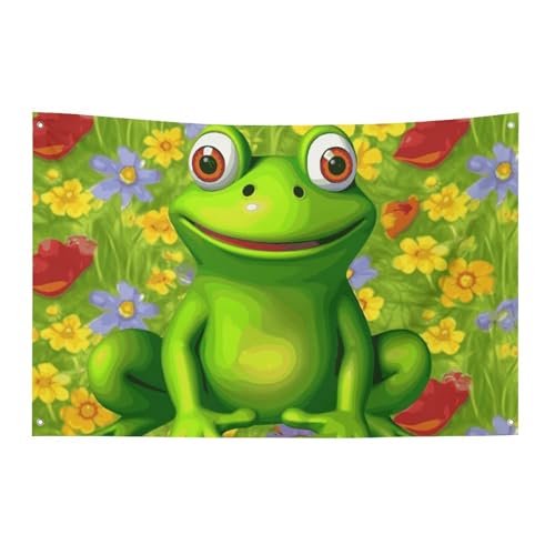 Drapeau de maison grenouille extérieur : fini la déco décolorée