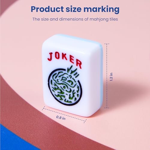 Juego de fichas American Mahjong 166 piezas azul miniatura 2