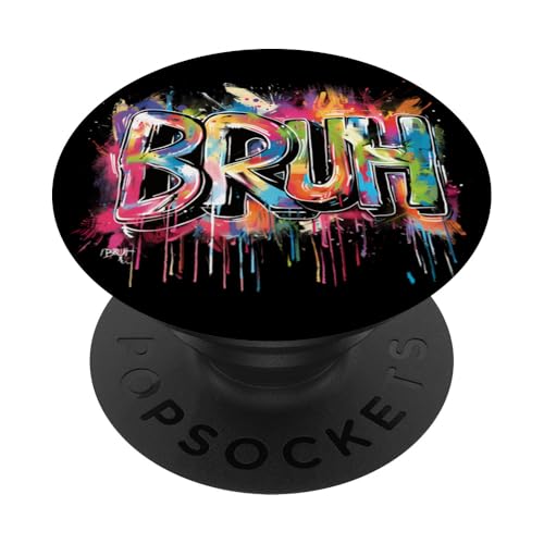 Ragazzi bruh meme divertente detto adolescenti graffiti estetica ragazze popsockets popgrip adesivo