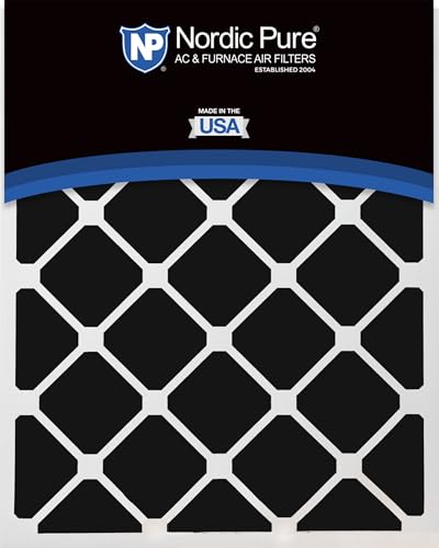 Image of Nordic Pure 20x25x5 Pleated MERV 14 Plus Carbon Air Filters 2 Pack | Actual Size: 19 7 /8 x 24 7 /8 x 4 3 /8 Honeywell Replacement Made in USA, Pro Strength Filtration, Pet & Odor Control
