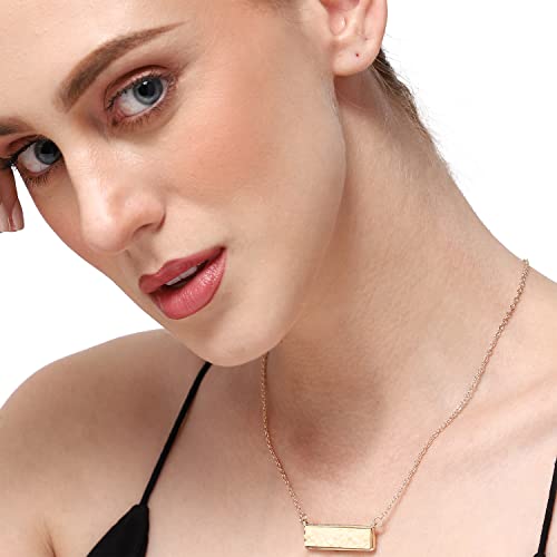 Image of SOHI Contemporary Necklace for Women and Girls, Necklace with Chain detailing for women, Statement jewellery, Fashion Jewellery for women, Imitation, ladies