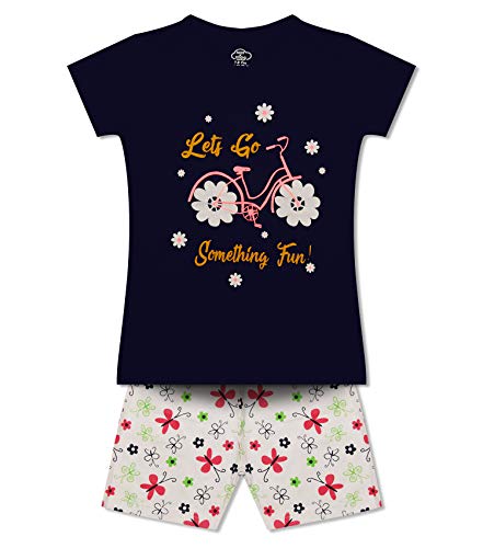 Image of MIST N FOGG Girls Half Sleeve Printed Tshirt and Shorts
