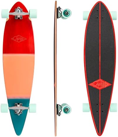 Osprey Pintail Longboard, Complete 36in-46in Skateboards, Kids and Adult Skateboard, Multiple Sizes
