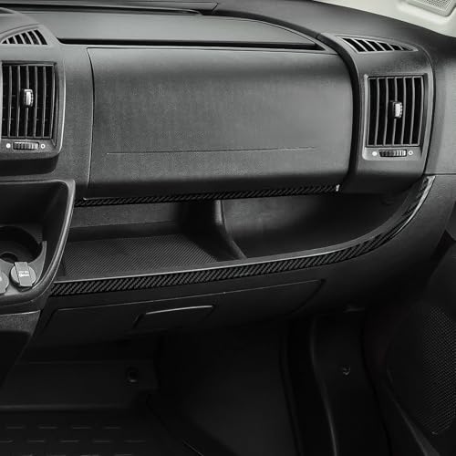 Image of Youtaiche Dashboard Instrument Panel Strip Decor Trim Interior Accessories for Dodge RAM Promaster 1500 2500 3500 2014-2021 /2007-2023 Fiat Ducato, Citroen Jumper, Peugeot Boxer Carbon Fiber Stickers