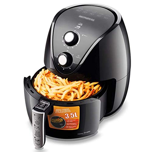 YLKCU Airfryer 220V Luftfritteuse Haushalt Ölfreie Größe Kapazität Frittierpfanne Vollautomatische Pommes Frites…