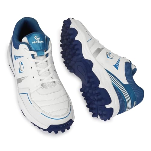 Image of PRO KVH Lightweight Cricket Shoes for Men | Rubber Spikes | Water-Resistant | All-Round Performance Footwear for Outdoor and Field Sports