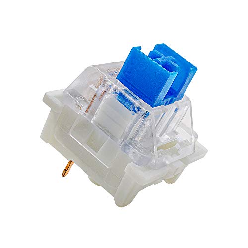 outemu Blue Switches- 65 Pack, 3-Pin Clicky Tactile 50gf Dustproof RGB Switches - MX Stem Hot-Swappale for Mechanical Keyboard-Cherry MX Compatible