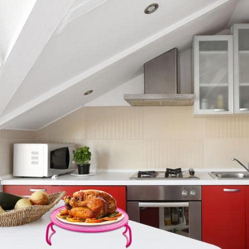 Vassoio Riscaldante Microonde A 2 Piani - Griglia Rotonda, Materiale ABS - Foto 2