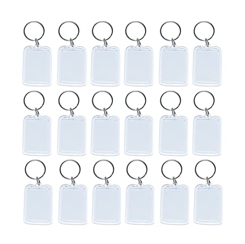 Porte-clés vierge pour photos transparent acrylique pour personnaliser vos sacs et cadeaux
