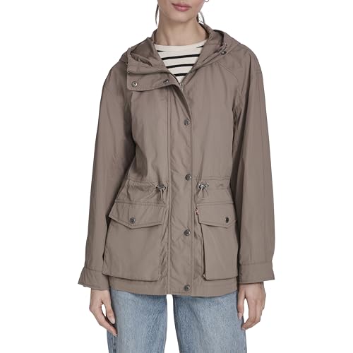 Image of Levi's Women's Cinch-Waist Hooded Rain Anorak