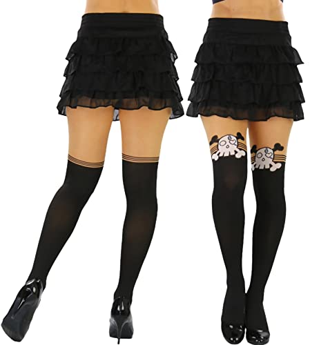Image of ToBeInStyle Women's Cute Thigh High Printed Character Tights