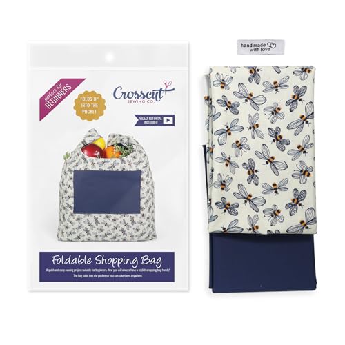 Crosscut Sewing Co. Foldable Shopping Tote Sewing Project Kit -