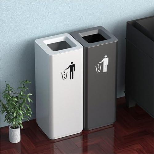 Mülleimer für den Außenbereich, Mülleimer für den Außenbereich, Mülleimer aus Edelstahl, gewerblicher Mülleimer für Büro, Flur, Büro, Abfalleimer für den Außenbereich, sparen Platz (B, 30 cm, X76 – Bild 4