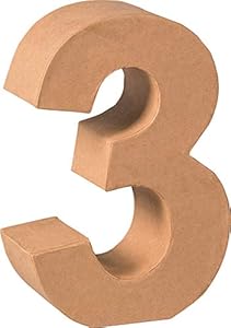 Knorr prandell Pappmaché 3D Zahl 3