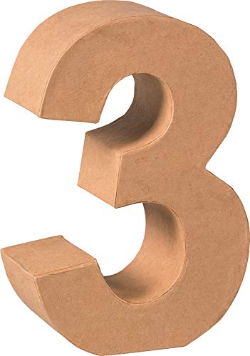 Knorr prandell Pappmaché 3D Zahl 3