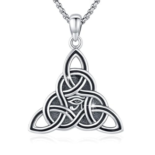 Collier celtique argent 925 pendentif triquetra haut de gamme