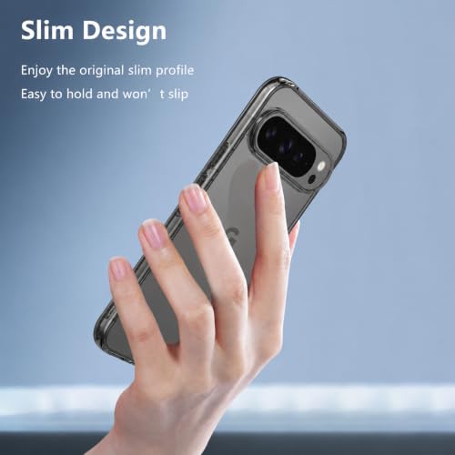 Image of Elzzi Anti Scratch Semi Translucent Cover for Google Pixel 10 Pro Case, Premium PC + TPU Magnetic Phone Cases Drop Proof, Compatible with Magsafe Slim Never Yellowing Shockproof