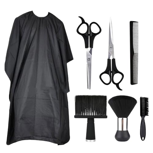 Ciseaux Coiffure, Ciseaux de Coiffure, Brosse de Coiffeur, Brosse à Nuque, Capes de Coiffeur de Salon, Coupe de Cheveux Coiffure Cape, Kit de Ciseaux de Coupe...