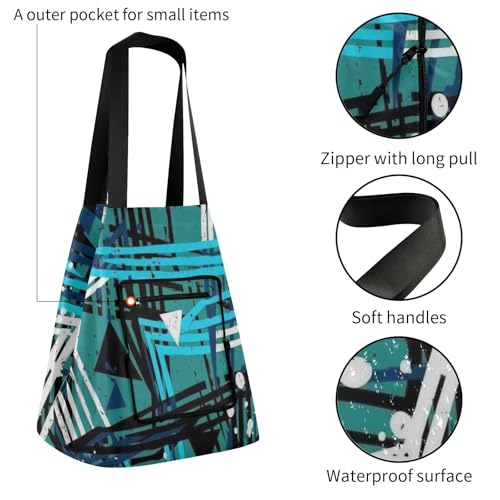 Reusable Aesthetic Grocery Bags Lightweight and Foldable for Daily Use Travel Beach Activities2