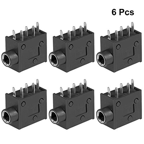 uxcell 6 pcs conector de audio 3.5mm 5 pines para PCB miniatura 2