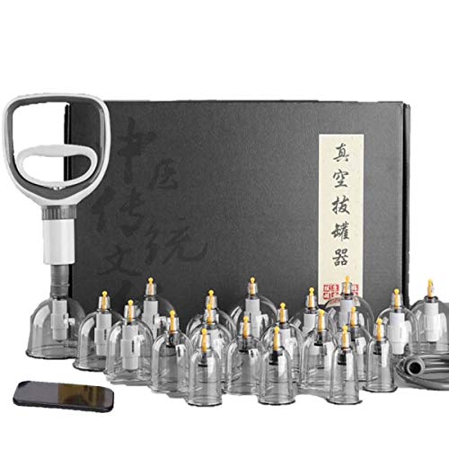 Professional Acupoint Cupping Set, 4th Generation Pump Gun & Cups (24 Cups)