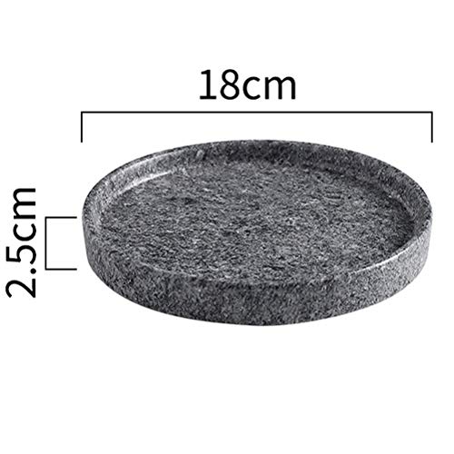 Doitool 2Pcs Round Ceramic Plant Saucer Tray Plant Pot Saucer Flower Pot Tray For Garden Potted Water Drips And Soil (Grey, 5.9X5.9X0.7 Inch) #TOP5