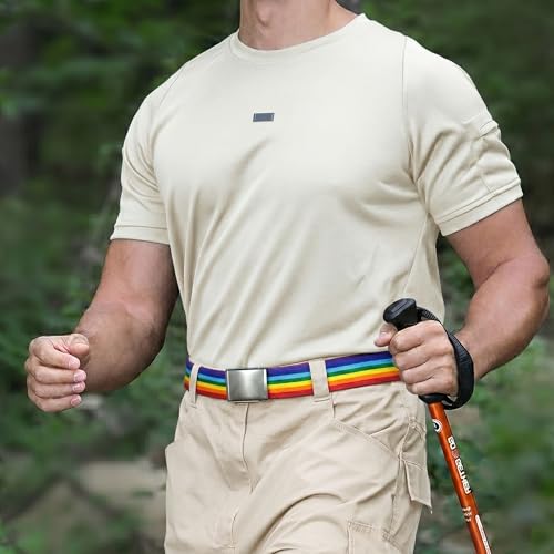 Image of Mile High Life Canvas Web Belt | Cut to Fit Up to 52 inch | Flip-Top Matte Silver Nickel Buckle 12 Colors