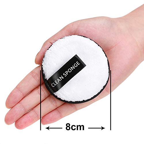 12Pcs Reusable Makeup Remover Pads Reusable Cotton Pads Bamboo Makeup Remover Pads Reusable Facial Cotton Rounds Reusable Cotton Rounds Bamboo Toner Pads (4colors: White Black Coffee Pink) - Thumbnail 7