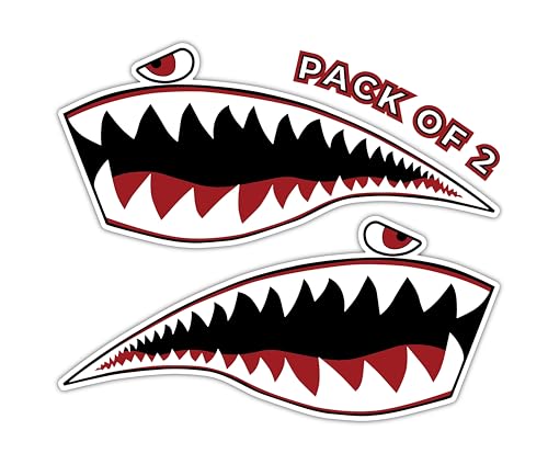 IMPERIAL VIBES – Warhawk Shark Sticker – Vinyl Sticker for Car, Truck, and Van – Indoor and...