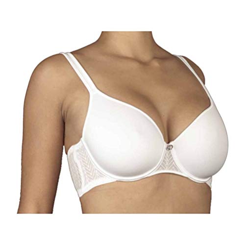 Selene, Sujetador para Mujer con Banda Anatómica, con Aros y Copa Spacer Transpirable Acolchada, Colección Fabiola, Color Blanco, Talla 105C