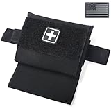 LIVANS Molle IFAK Micro Trauma Pouch, Tactical First Aid Belt IFAK Bag Medical EMT Emergency Survival Med Pouch Small EDC Portable Pack with Tourniquet Hammock for Duty Belt Vest Hunting