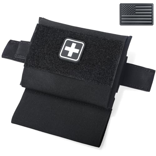 LIVANS Molle IFAK Micro Trauma Pouch, Tactical First Aid Belt IFAK Bag Medical EMT Emergency Survival Med Pouch Small EDC Portable Pack with Tourniquet Hammock for Duty Belt Vest Hunting