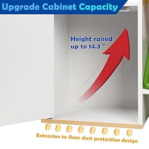 Kids toy storage organizer bins with shelf 4 tier playroom organization and storage w8 removable boxes kids bookshelf and toy storage for kids room bedroom nursery classroom white  urban country home decor