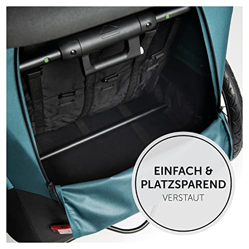 Hauck Regenschutz für Fahrradanhänger, Buggy Dryk Duo Raincover, Passgenau, Klettverschluss, Belüftungslöcher, Gute Luftzirkulation, Faltbar, Platzsparend Verstaubar, Einfache Handhabung (Transparent)